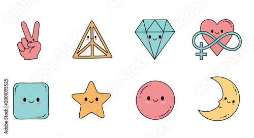 Cartoon shapes set