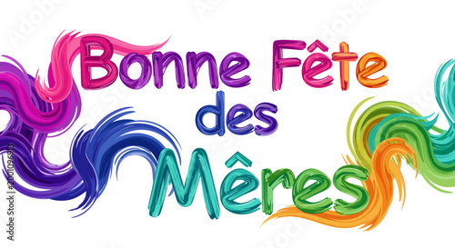 Colorful handwritten text for mothers day celebration