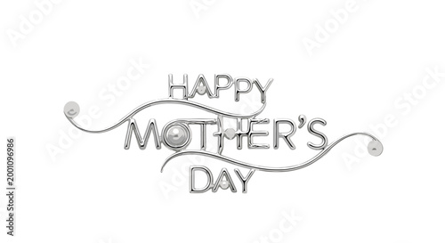 Happy mothers day greeting with decorative text