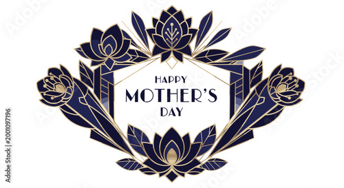 Elegant floral design with message for mothers day