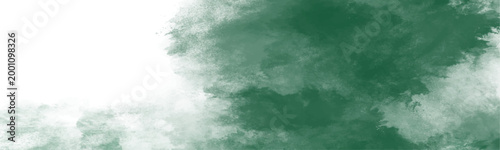 Vibrant Emerald Green Watercolor Stain Texture Abstract Background with White Space for Design vector