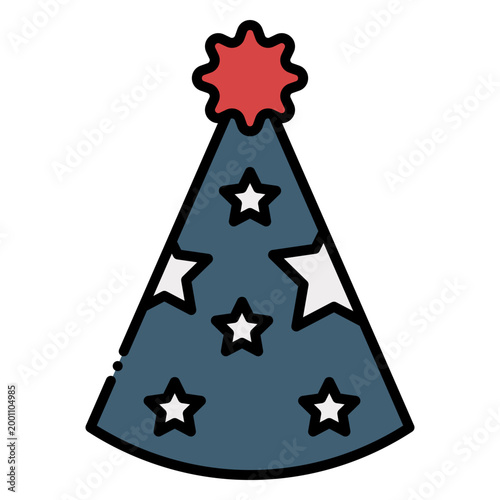 Festive Patriotic Party Cone Hat