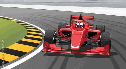Red Formula One Race Car