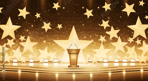 Bild auf Leinwand Golden Stage Awards Ceremony