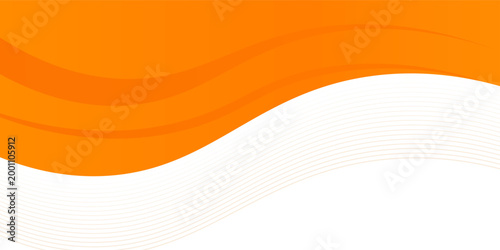 PrintVector orange line background curve element with white space for text and message design, overlapping layers, vector