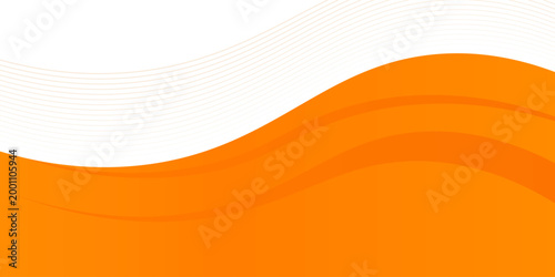 PrintVector orange line background curve element with white space for text and message design, overlapping layers, vector