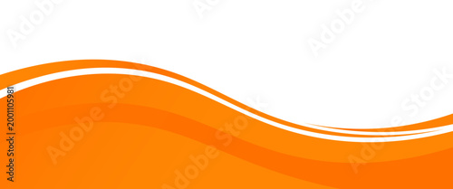 PrintVector orange line background curve element with white space for text and message design, overlapping layers, vector