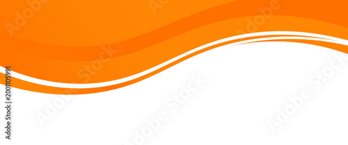 PrintVector orange line background curve element with white space for text and message design, overlapping layers, vector