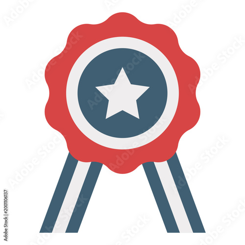 Patriotic Star Shape Ribbon Rosette