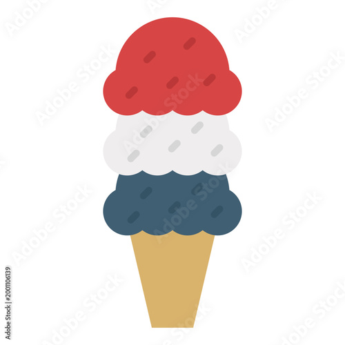 Sweet Patriotic Ice Cream Cone