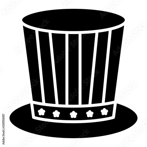 Patriotic Striped Top Hat