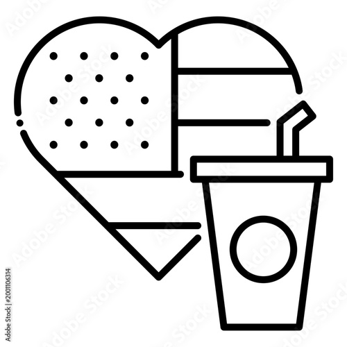 Heart Flag And Soda Cup