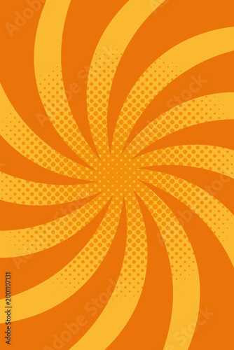 Yellow comic zoom lines background