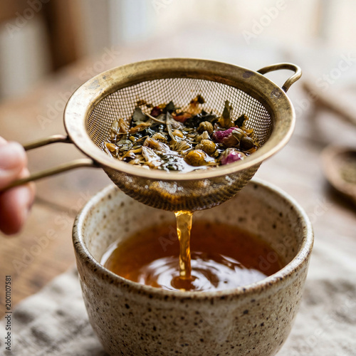 Herbal Home Rituals — Artisan Plant Medicine, Natural Remedies and Medicinal Tea Preparation in Warm Kitchen Setting