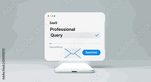 SaaS Professional Query Interface with Email Message Icon