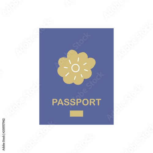 パスポートアイコン・シンプルで使いやすい渡航証明デザイン
