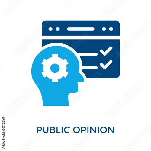 Public Opinion Icon Dual Tone Style. Vector Illustration For Graphic Design