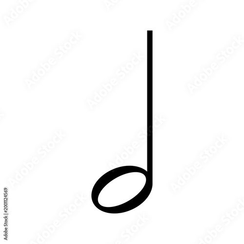 Fotografie Half note music symbol icon