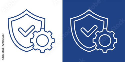 Reliability Blue And White Icon Style Collection