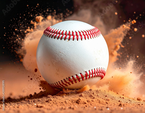 Baseball Hits Dirt with Explosive Impact.