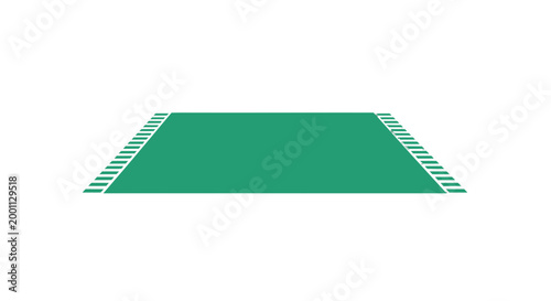 Green Artificial Grass Football Field Surface.