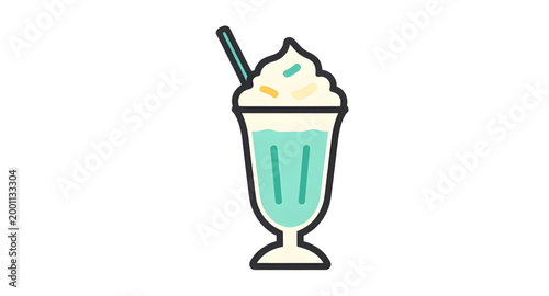 icecream, float, dessert, drink, glass, colorful, sweet, beverage, soda, creamy, cold, refreshment, summer, tasty, vector, illustration, vibrant