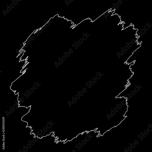 A detailed illustration of a torn paper edge against a black background