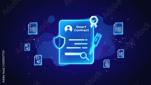 Smart contract automation, blockchain transaction, decentralized automation, crypto transaction, AI-powered contract execution, cloud-based legal document verification, agreements, e-contract system