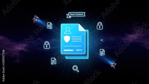 Smart contract automation, blockchain transaction, decentralized automation, crypto transaction, AI-powered contract execution, cloud-based legal document verification, agreements, e-contract system