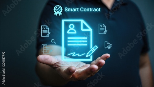 Smart contract automation, blockchain transaction, decentralized automation, crypto transaction, AI-powered contract execution, cloud-based legal document verification, agreements, e-contract system