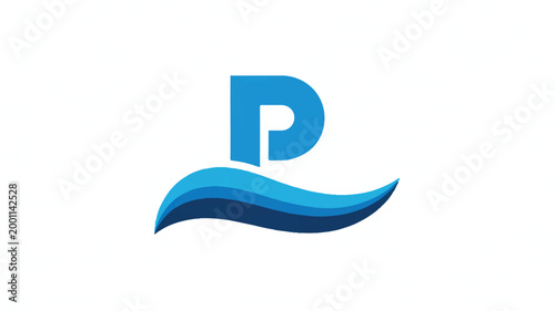 Minimalist illustration shows two recreational objects on water with a single letter symbol