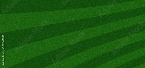 Top View of Green Soccer Grass Field. Grass Turf Pattern. Stadium Pitch Background. Green Realistic Sport Ground Texture for Football and Baseball Games. Vector Stadium Fields Illustration.