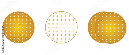 Biscuit icon. set, set of biskut icon, Set Biskut Cracker Icon, Biscuit Cookie icon.