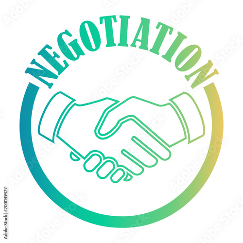 negotiation Line Gradient Icon