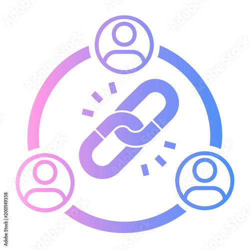 negotiation Line Gradient Icon