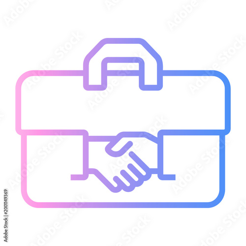negotiation Line Gradient Icon
