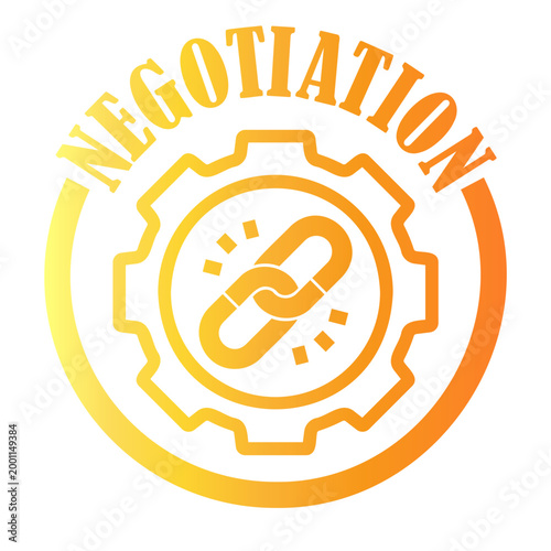 negotiation Line Gradient Icon