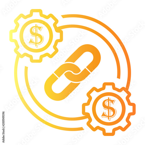negotiation Line Gradient Icon