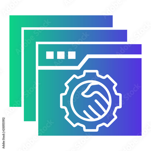 negotiation Gradient icon