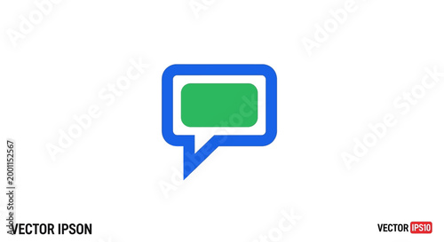 Green speech bubble icon design.