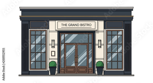 The Grand Bistro Restaurant Entrance Door.