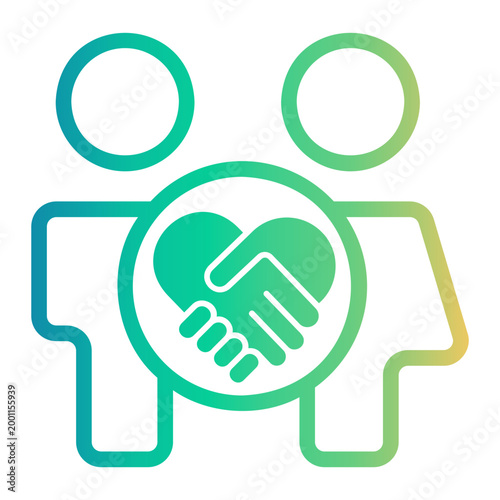 relationship Line Gradient Icon