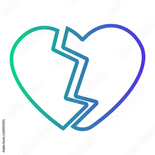 relationship Line Gradient Icon