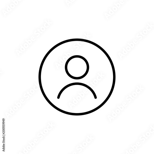 Profile outline icon for user account