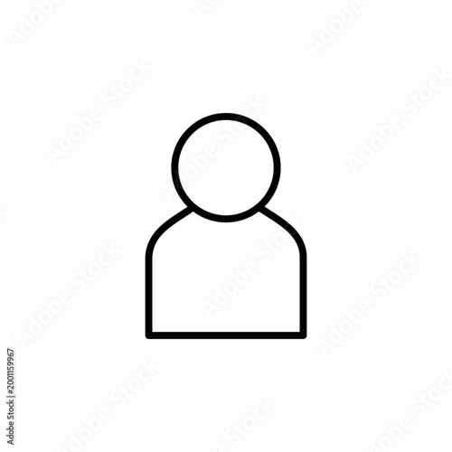 User outline icon for profile