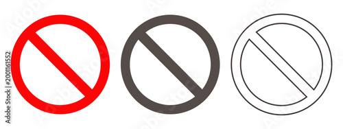 red circle sign for prohibition, stop, danger. stop sign