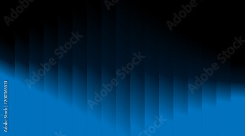 Abstract blue and black gradient background with vertical geometric divisions
