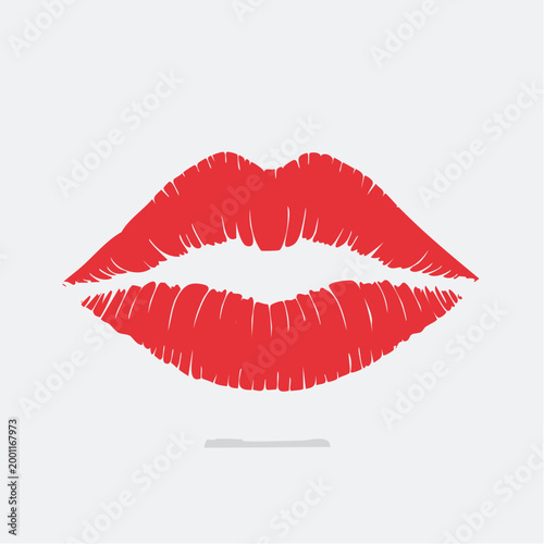 Red Lipstick Kiss Mark