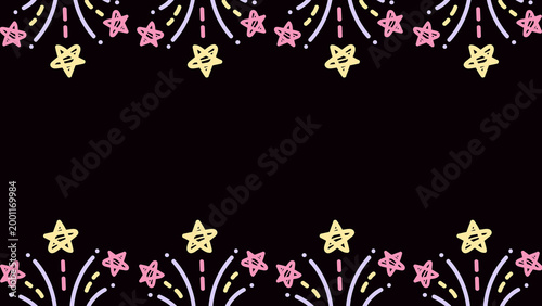 Seamless background of sparkling fireworks and stars, perfect for festive celebrations and joyful events