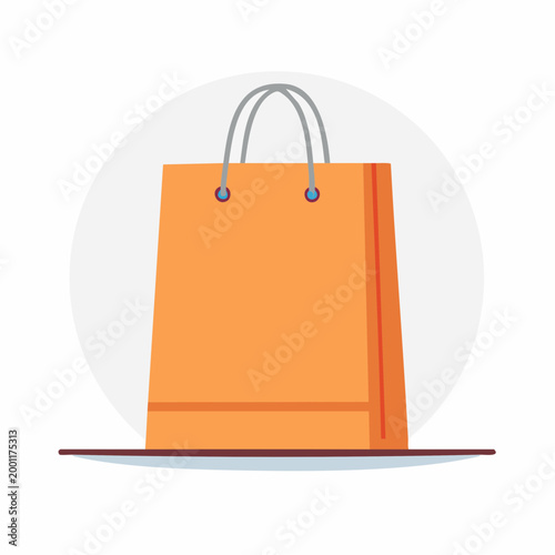 テイクアウト用の紙袋のシンプルなベクターイラスト